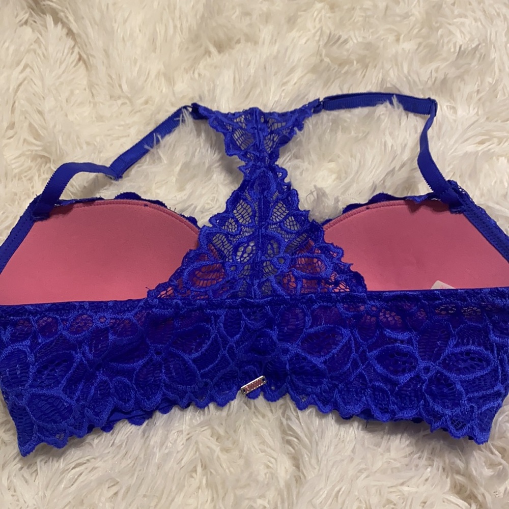 NWOT pink by Victoria secret bra. Cute and flirty push up size 32 D. - Picture 2 of 6